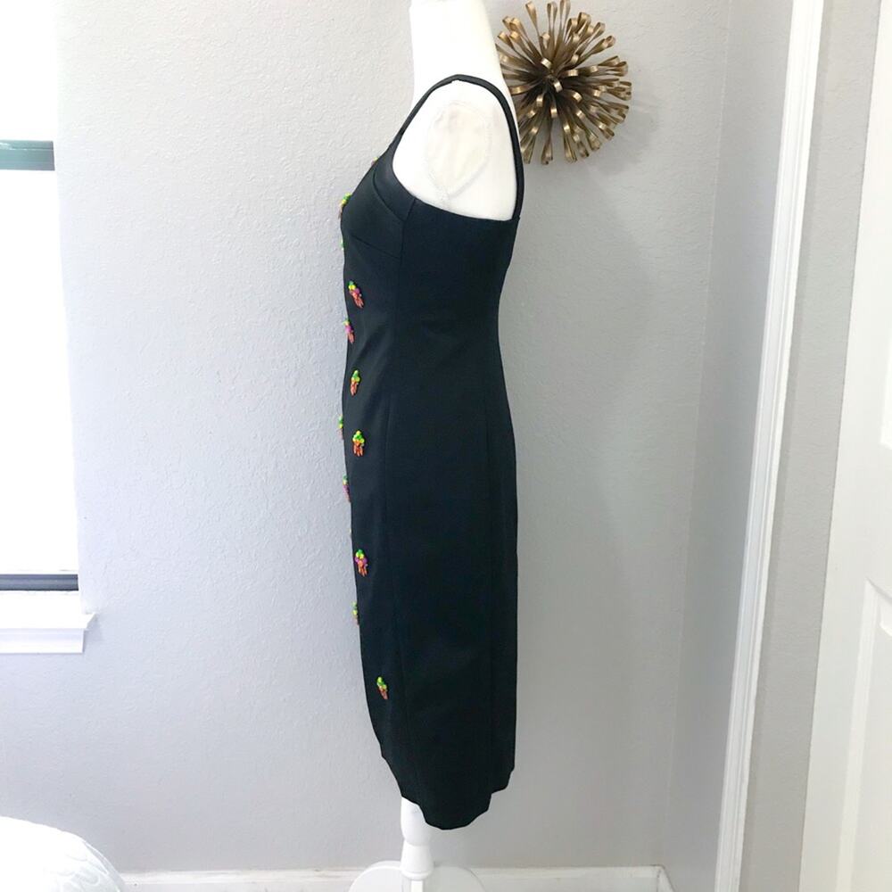 Anthropologie Shoshanna Midnight Mitchell Jewel Bead Embellished Midi Dress - Picture 4 of 8